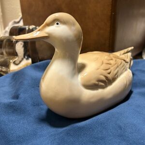 Otagiri Cream and Tan Duck Figurine